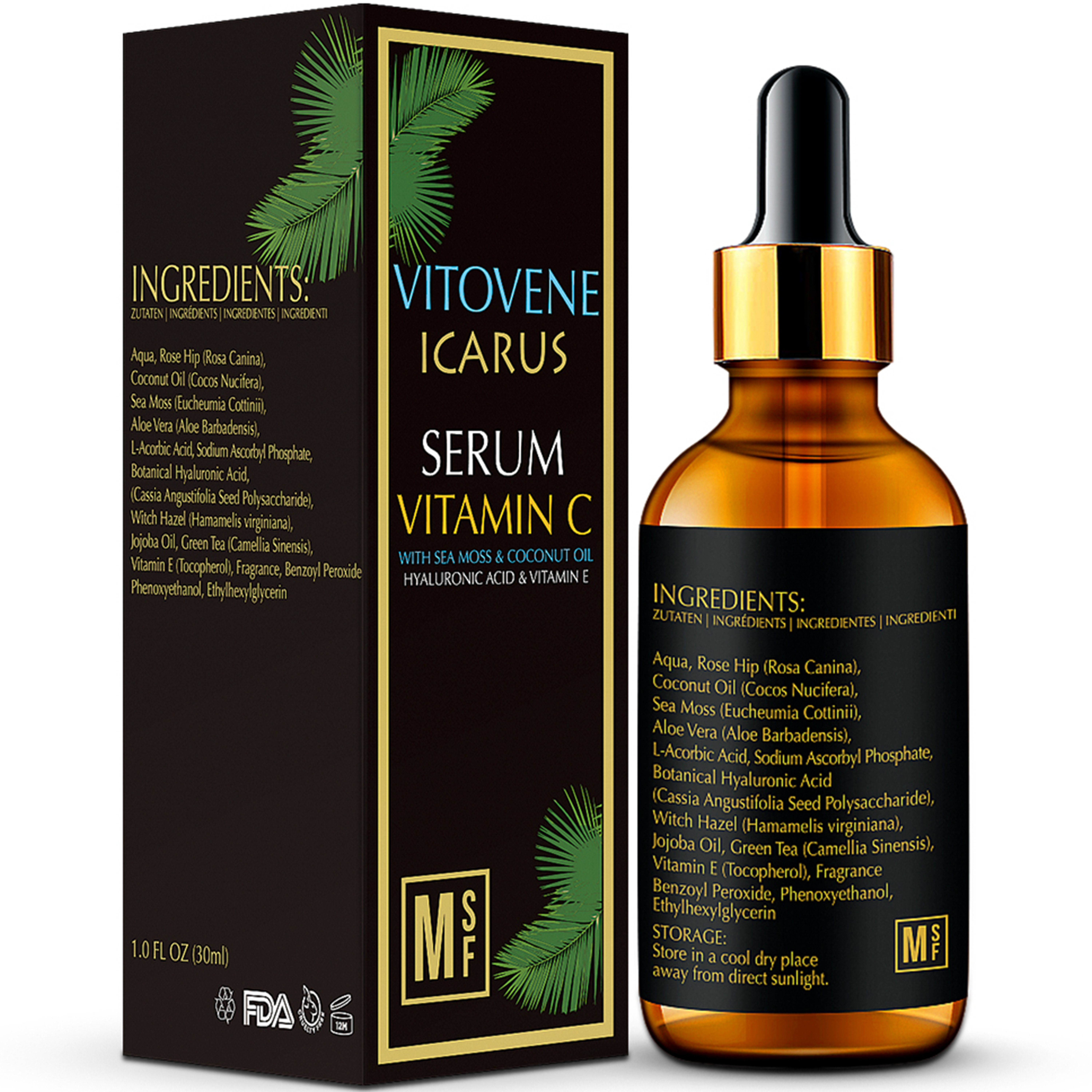 ADVANCED VITAMIN C and Hyaluronic Acid Serum | Luxurious Caribbean SEA MOSS  & COCONUT OIL | Anti Ageing Rejuvenation | Collagen Boost Plumper, Firmer,  Visibly Vitalised Skin | Vegan - METASUPERFOODS
